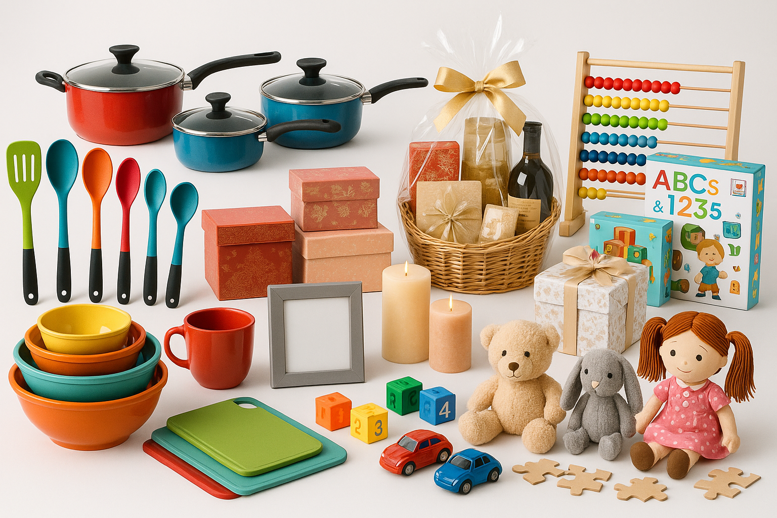 all types of kitchen, gift and toys items